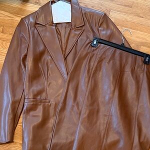 Marc New York Brown Faux Leather Jacket